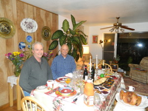 Ralph & Jeff sitting down for a great meal