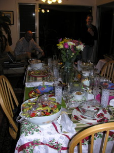 Traditional holiday food display