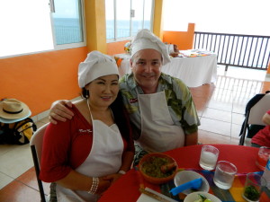 Oyunaa and Ralph at a salsa class in the Yucatan