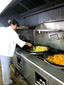 Oyunaa cooking for the Buddhist Conference in Sacramento CA 2011